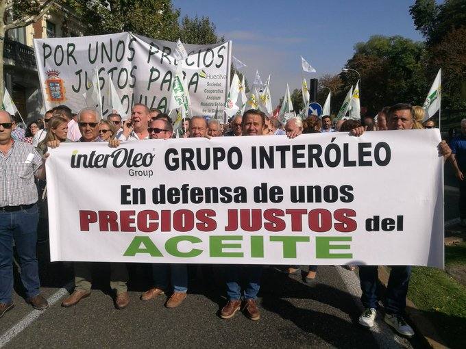 Así se está viviendo la manifestación por los precios del aceite