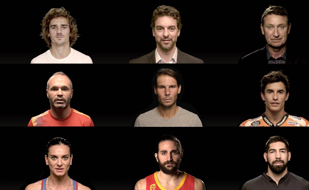 Nueve de los deportistas que aparecen en la campaña 
