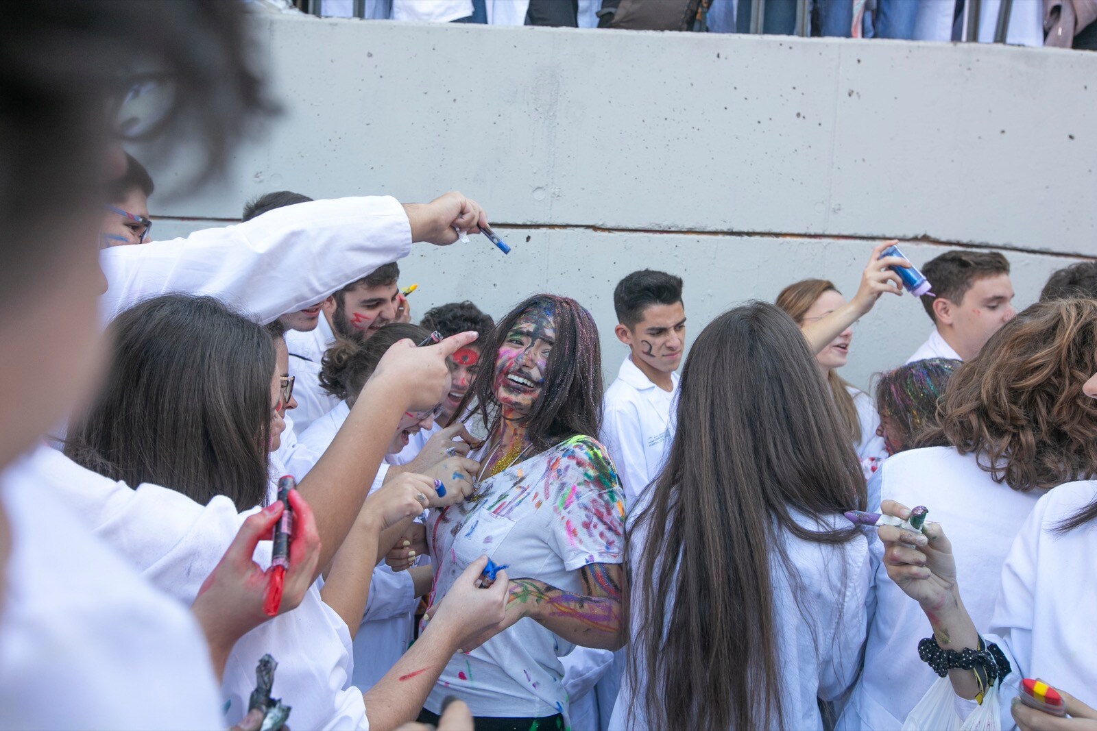 Los estudiantes de Medicina celebran de esta manera uno de sus días grandes