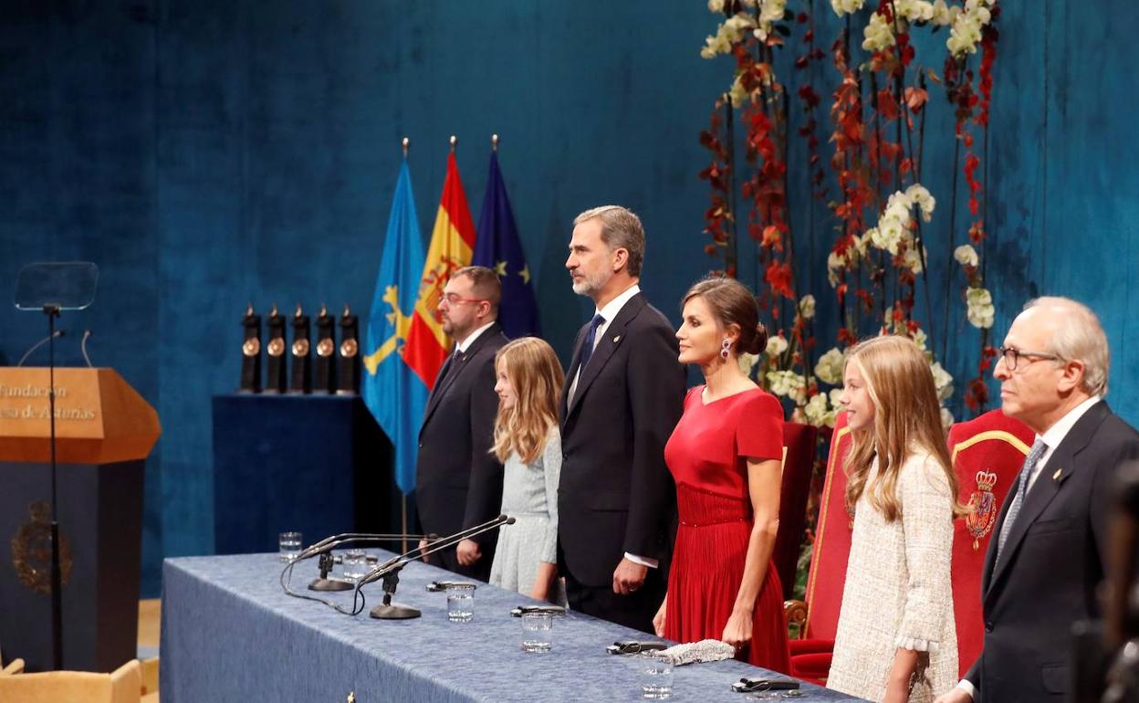 Los reyes de España y sus hijas, en los Premios de la edición de 2019. 