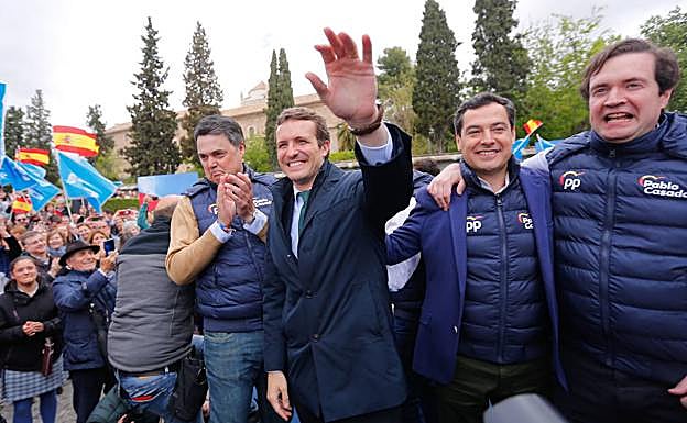 Mitin de Pablo Casado en Granada en la campaña de abril.
