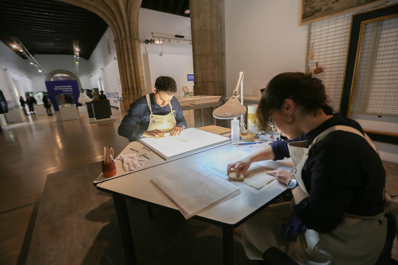 La exposición muestra una pequeña parte de las piezas restauradas desde 2015