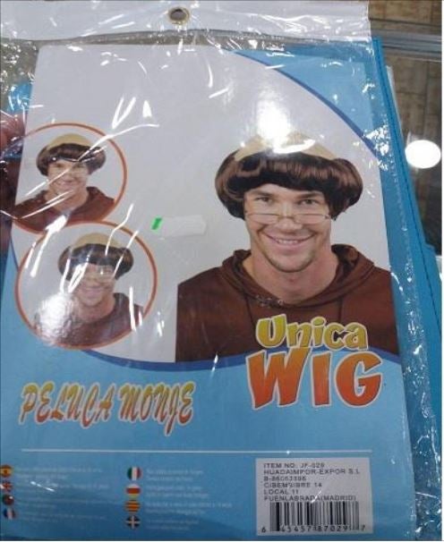 Peluca de monje "Única wig", sin marca.