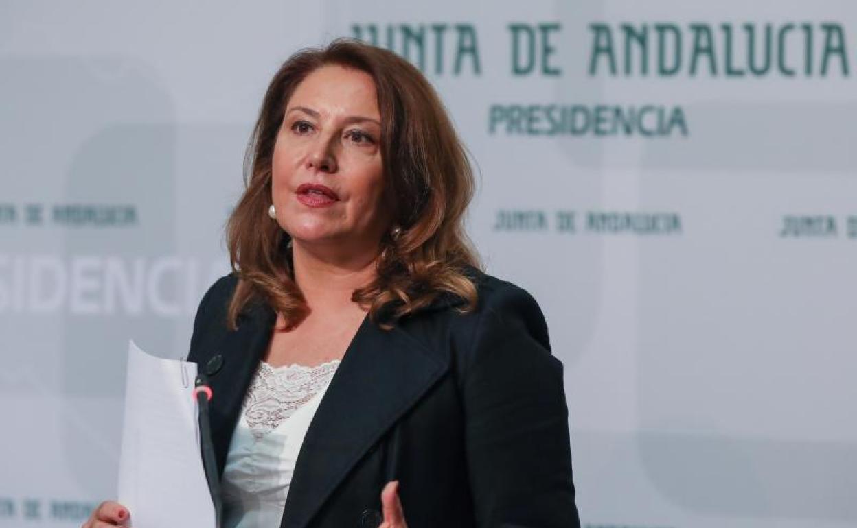 La consejera, tras la reunión del Consejo de Gobierno