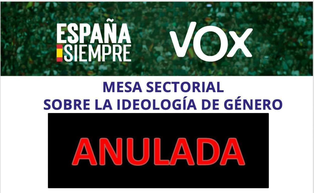 Elecciones 10-N en Almería | Serrano (Vox) anula un acto sobre «ideología de género» tras abrirse investigación a su empresa