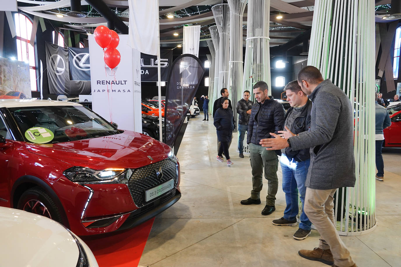 Cientos de coches lucen entre las banderas que ondean anunciando las firmas y los concesionarios oficiales que, saben, es una oportunidad única para adquirir vehículos con grandes descuentos