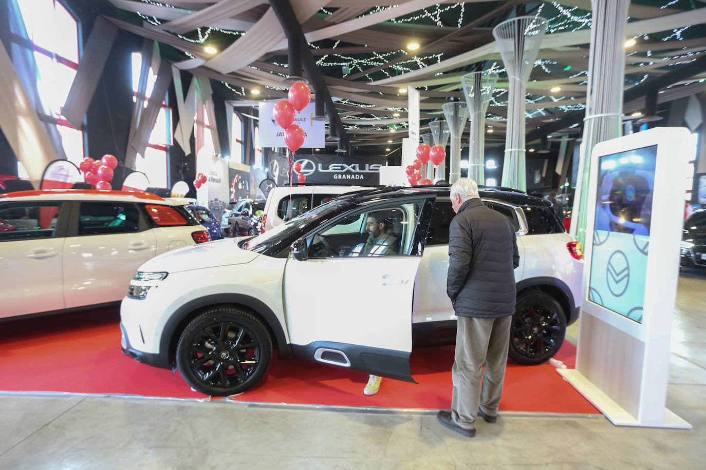 Cientos de coches lucen entre las banderas que ondean anunciando las firmas y los concesionarios oficiales que, saben, es una oportunidad única para adquirir vehículos con grandes descuentos