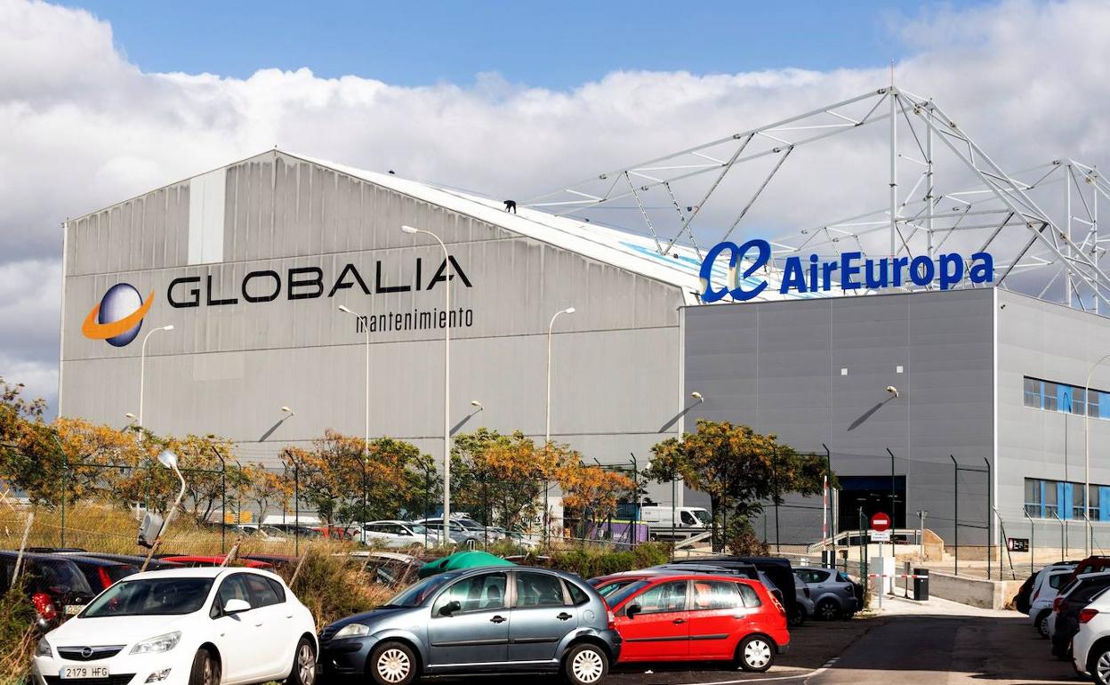 Hangar de Air Europa en el aeropuerto de Palma de Mallorca.