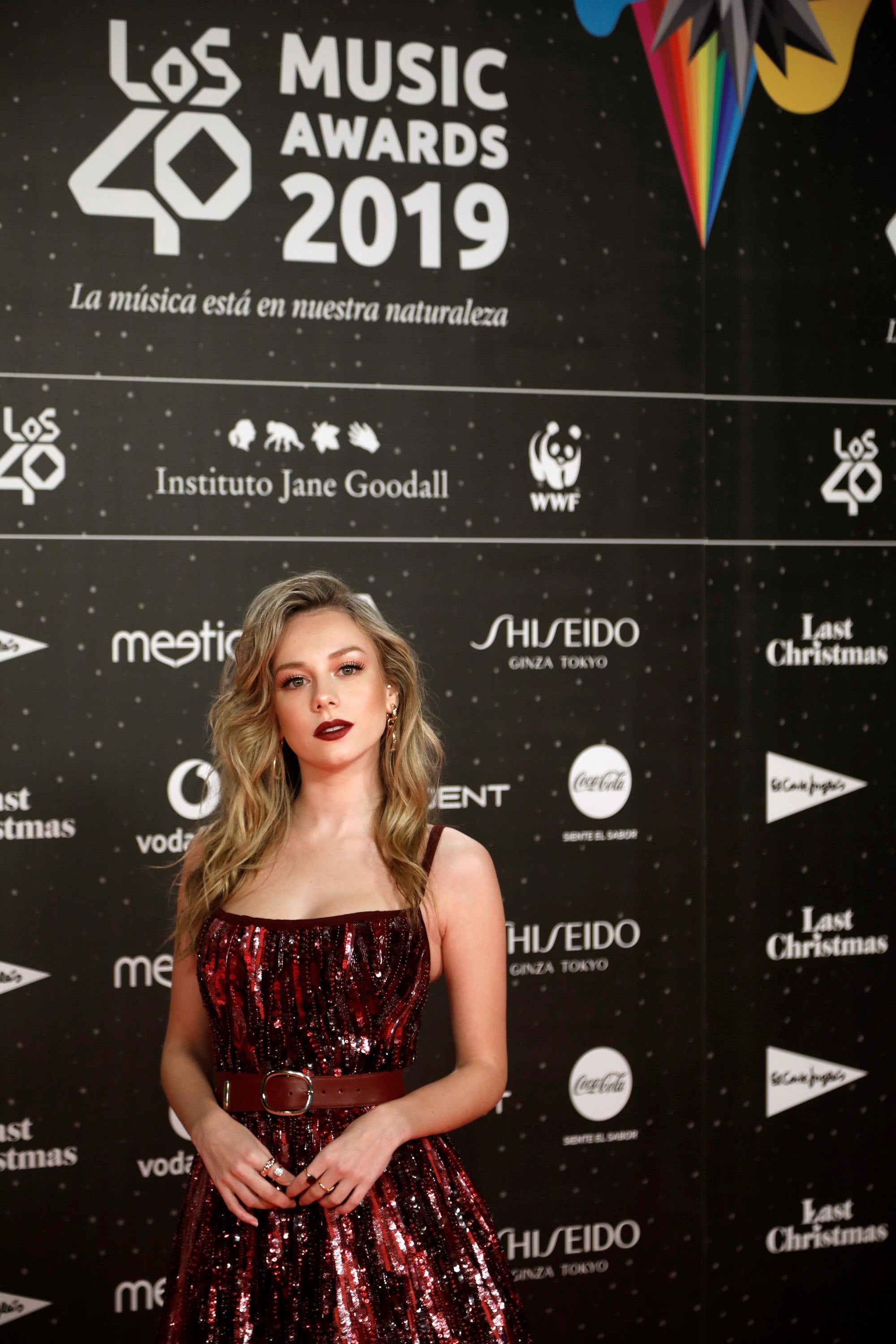 Rosalía, a su llegada. 