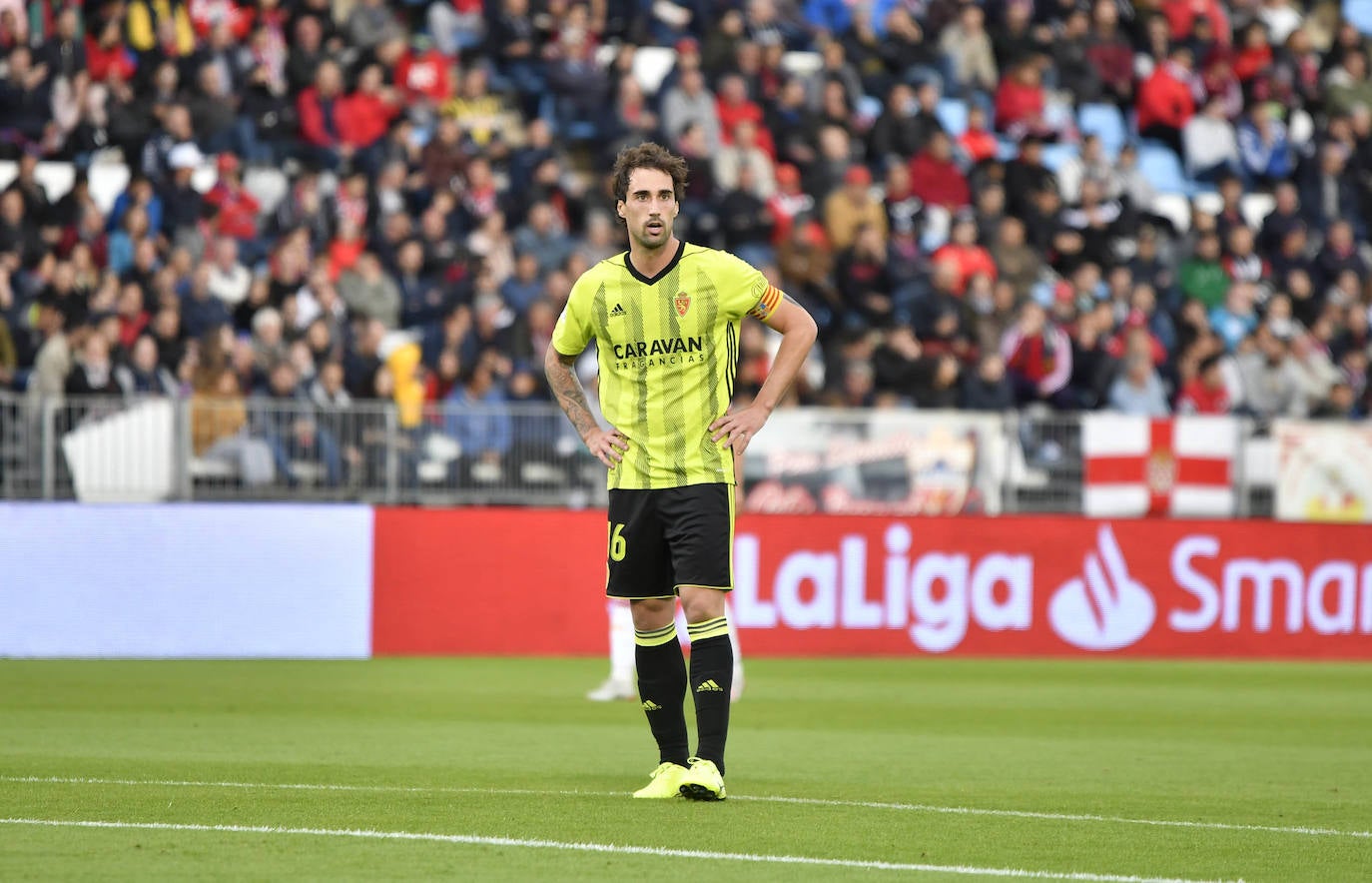 Los rojiblancos empatan con justicia ante un Real Zaragoza que manda en la segunda parte.