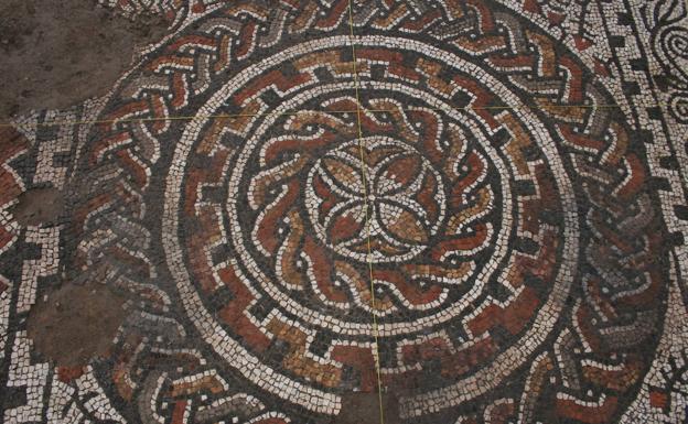 Detalle de uno de los mosaicos, hoy expuesto en el Museo Arqueológico.