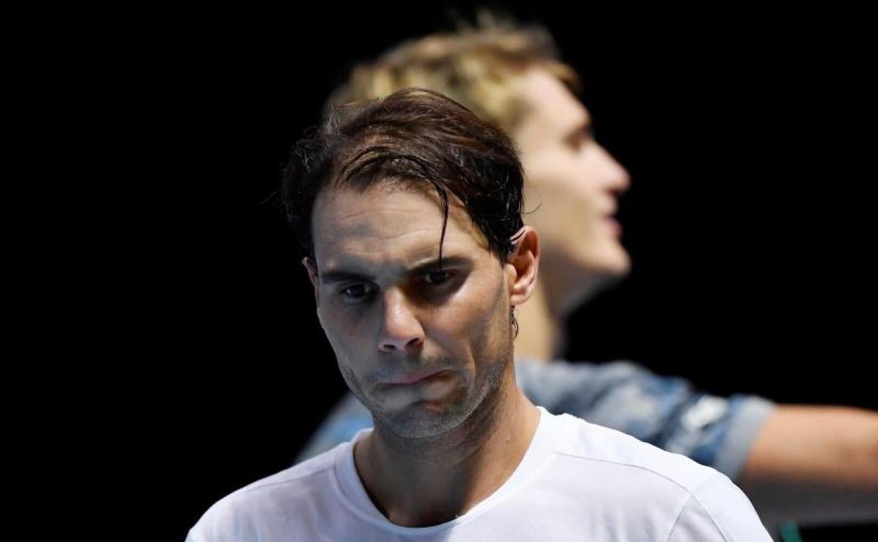 Rafa Nadal, durante su partido contra Alexander Zverev. 