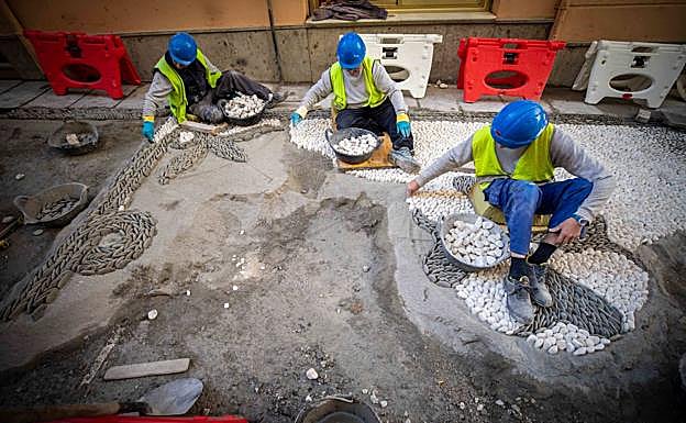Obras de mejora de la calle Colcha. 