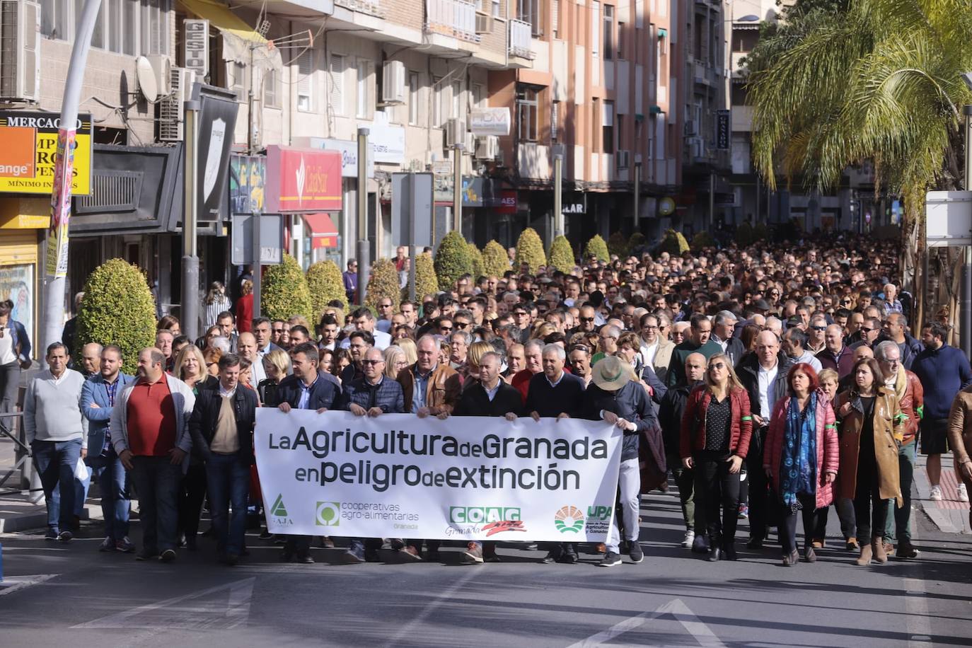 Miles de personas se han citado hoy en Motril para protestar por la situación del campo y pedir soluciones