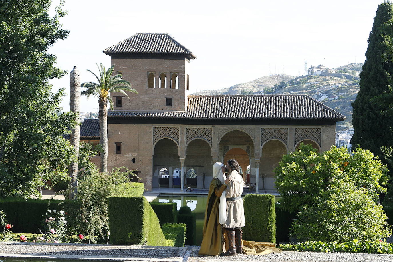 Imagen del rodaje de la serie Isabel, en Granada. 