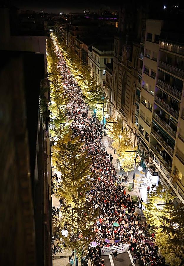 Vista general de la manifestación. 