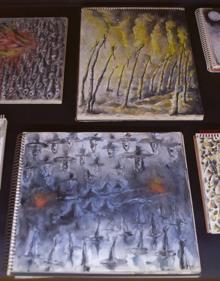 Imagen secundaria 2 - La exposición de Chema Cobo está compuesta por cincuenta dibujos y bocetos.