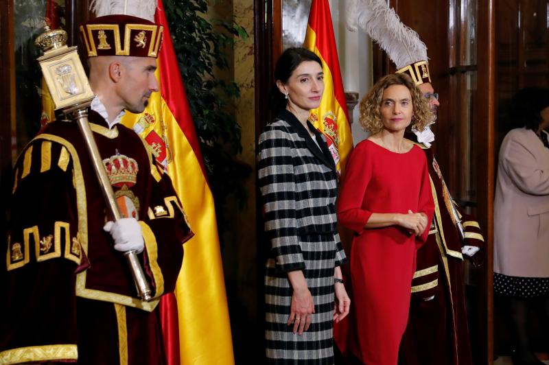 Las presidentas del Senado y Congreso, Pilar Llop y Meritxell Batet.