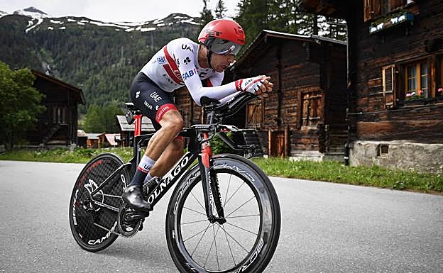 El italiano Fabio Aru, uno de los hombres fuertes del UAETeam Emirates.