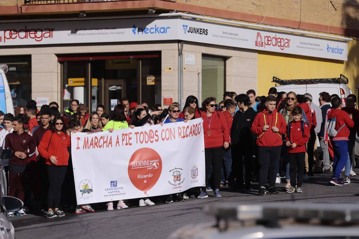 El niño de siete años motrileño que padece la enfermedad de Duchenne, una dolencia que causa distrofia muscular y que es degenerativa 