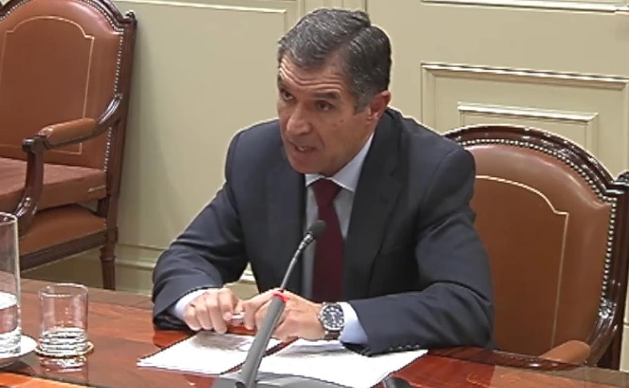 El magistrado, durante su exposición el martes en Madrid. 
