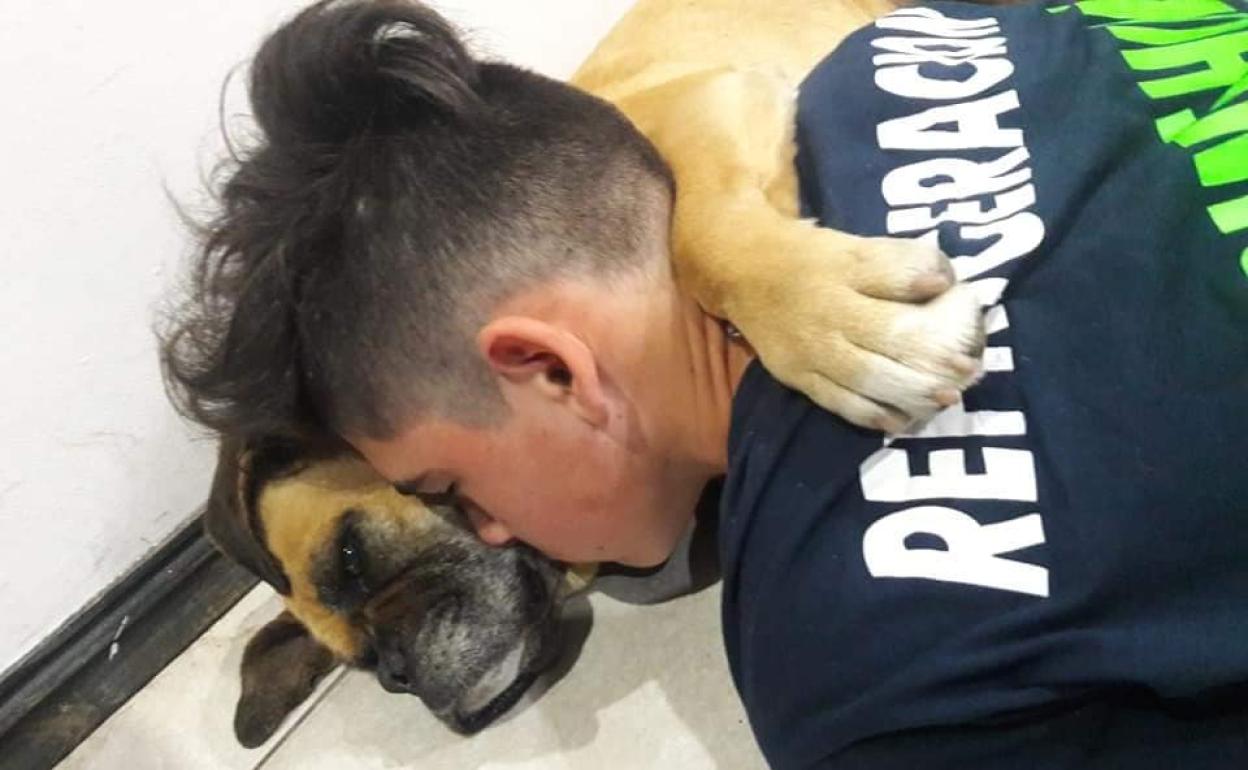 Viral en Facebook | Muere una perra abrazada a su dueño tras un ataque al corazón provocado por los petardos