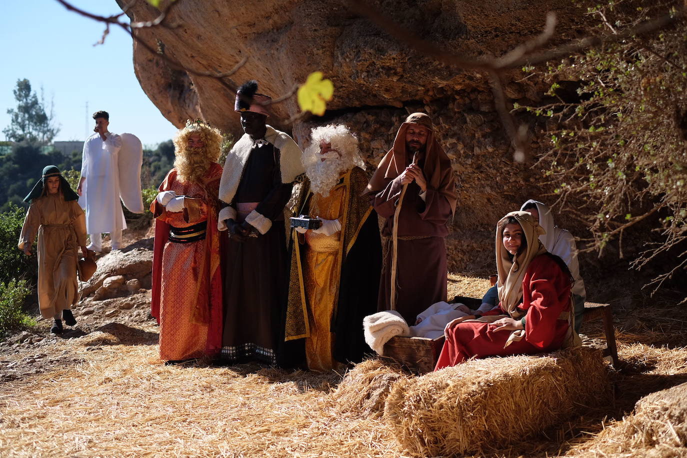 Los Tablones lleva años organizando su Belén viviente, que recibe miles de visitas.