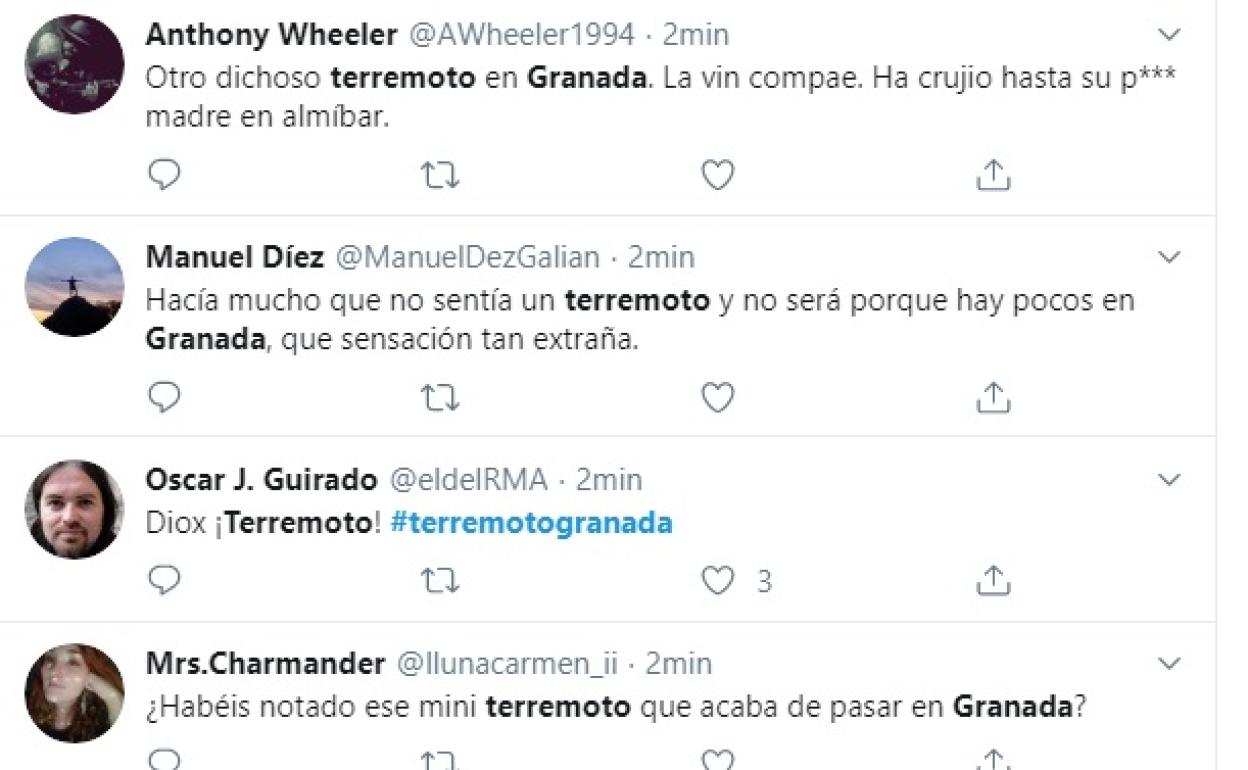 Reacciones de los granadinos ante el terremoto. 