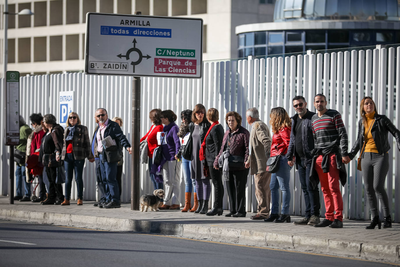 Cientos de granadinos se han reunido para exigir independiencia económica para la instalación científica 