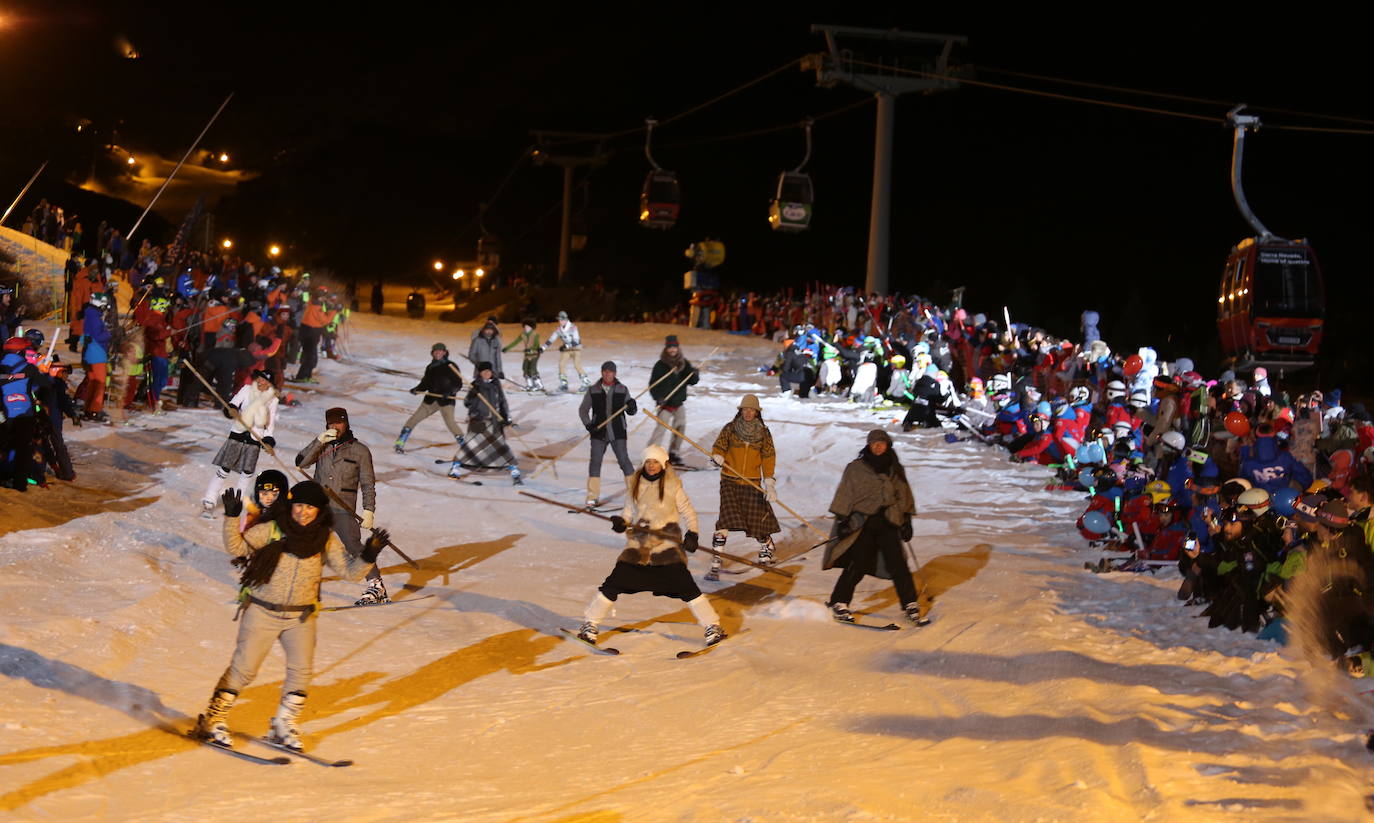 Los Reyes Magos llegan esquiando a Sierra Nevada