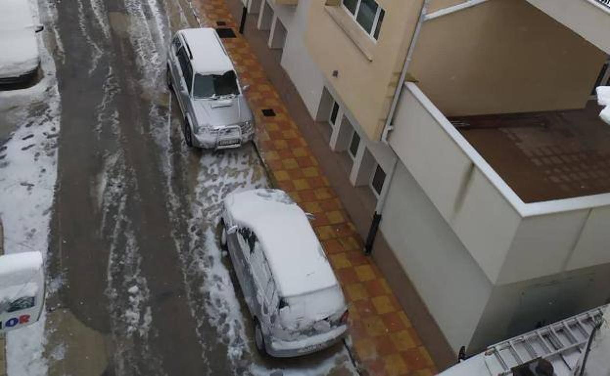 Nieve en Santiago Pontones en noviembre. 