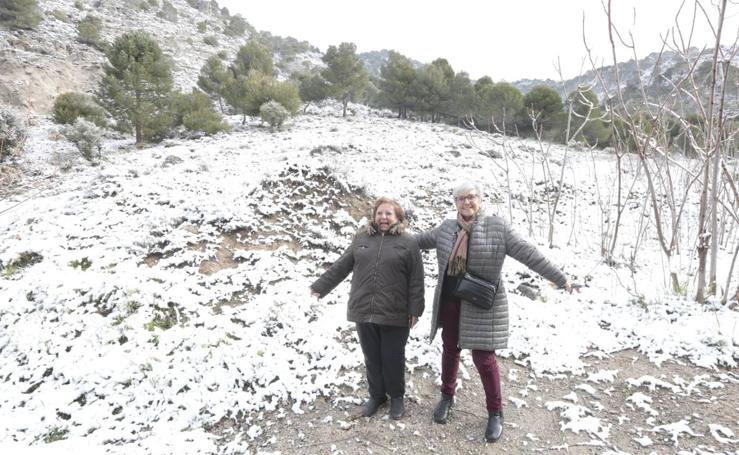 La nieve deja bellas estampas en Víznar y Alfacar