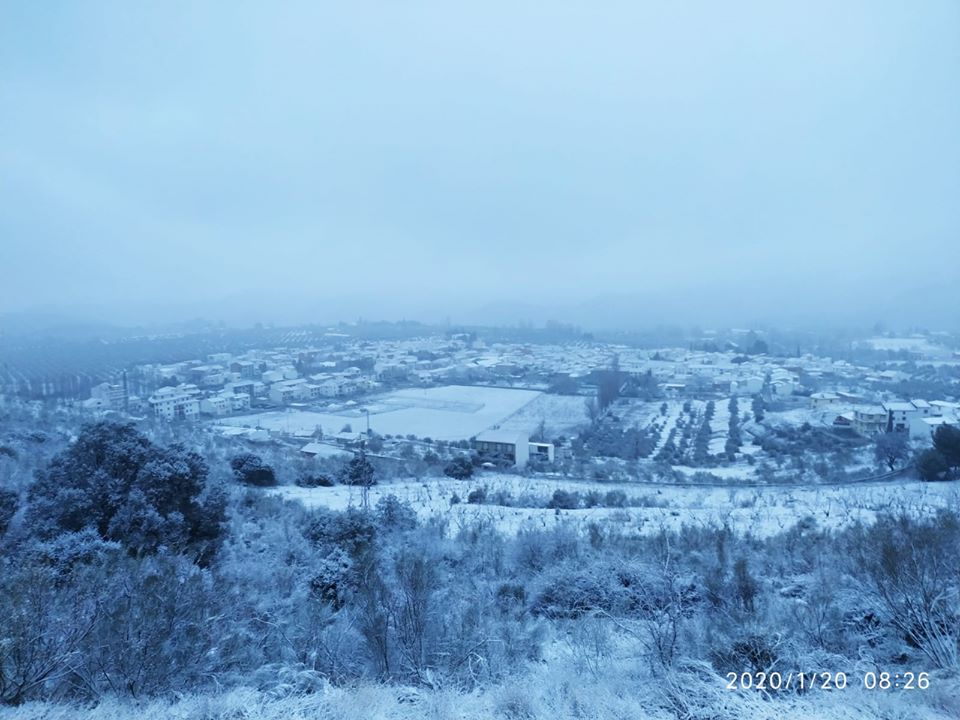 Jaén capital y su provincia se visten de blanco este lunes por el temporal.