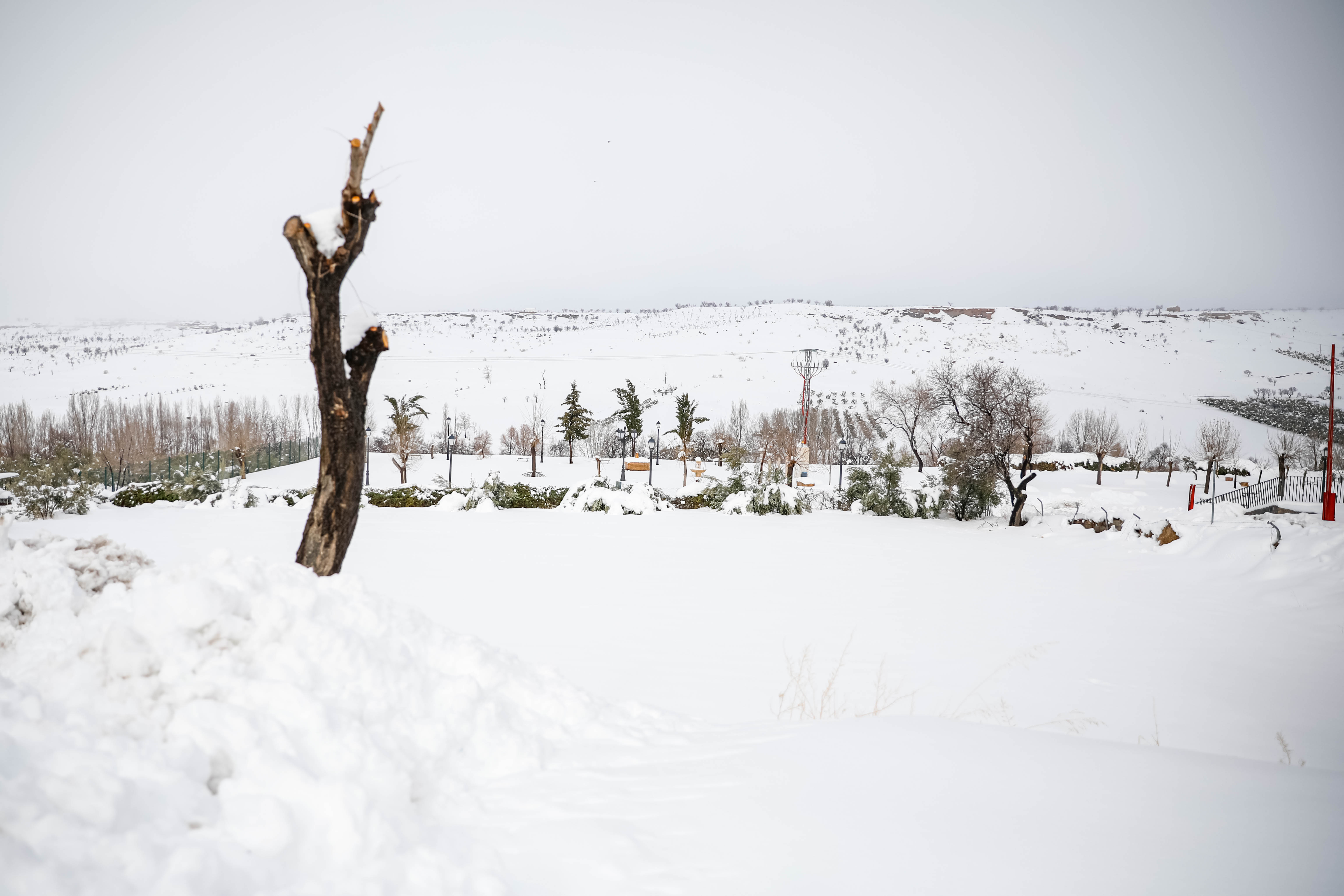 Son los propios vecinos los que arriman el hombro para abrir senderos en los muros de nieve,que ha dejado estampas para el recuerdo