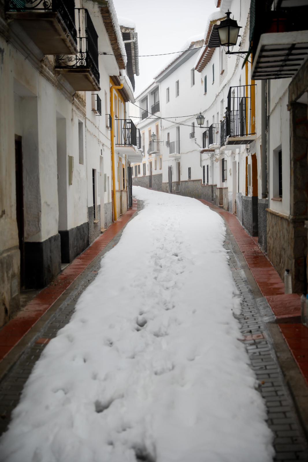 Son los propios vecinos los que arriman el hombro para abrir senderos en los muros de nieve,que ha dejado estampas para el recuerdo