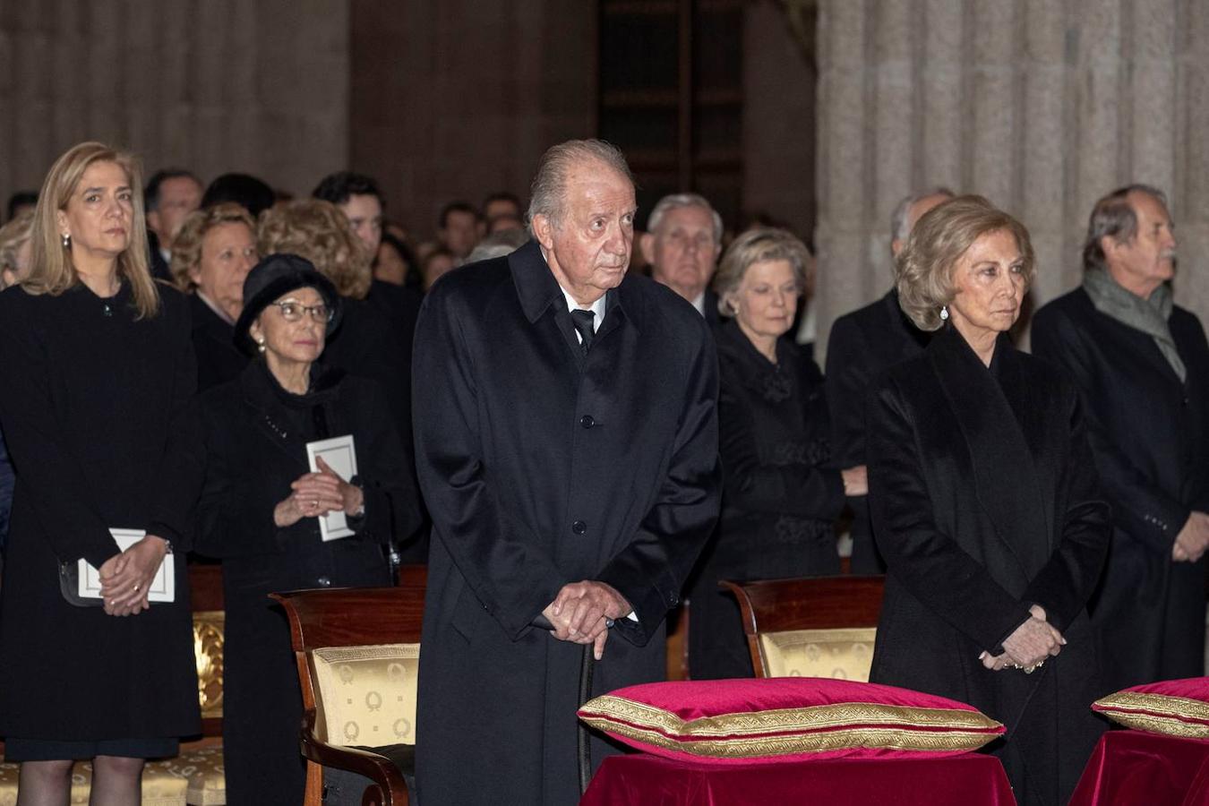 Los reyes Juan Carlos y Sofía y la infanta Cristina.