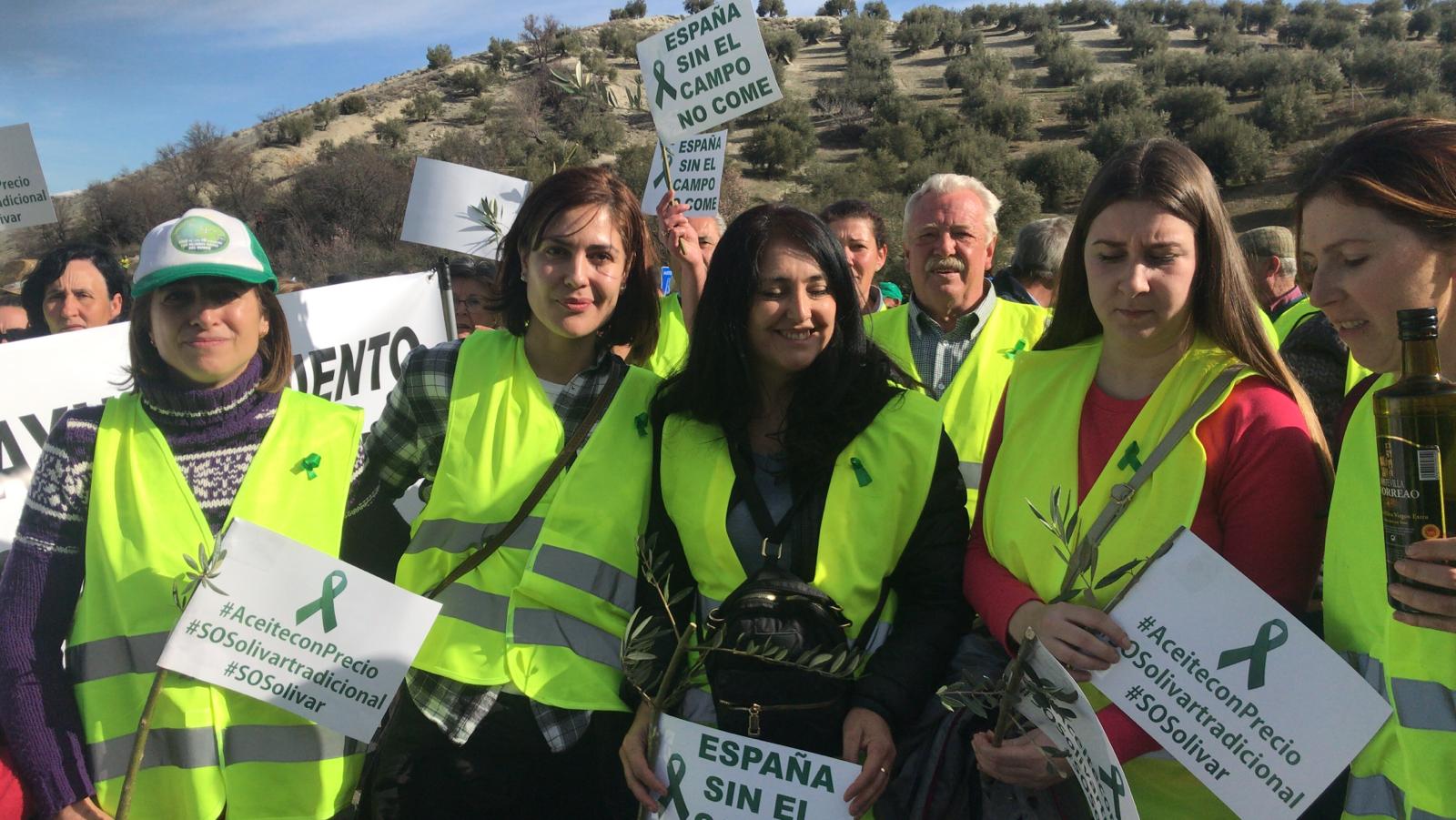 Miles de trabajadores del sector del olivar se han manifestado en toda la provincia de Jaén