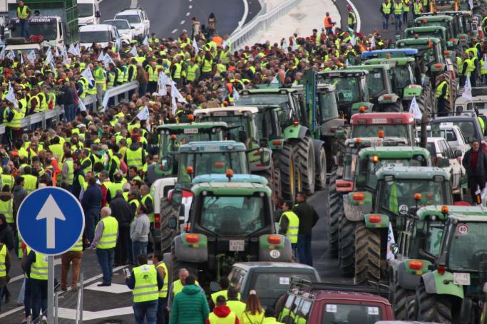 Miles de trabajadores del sector del olivar se han manifestado en toda la provincia de Jaén