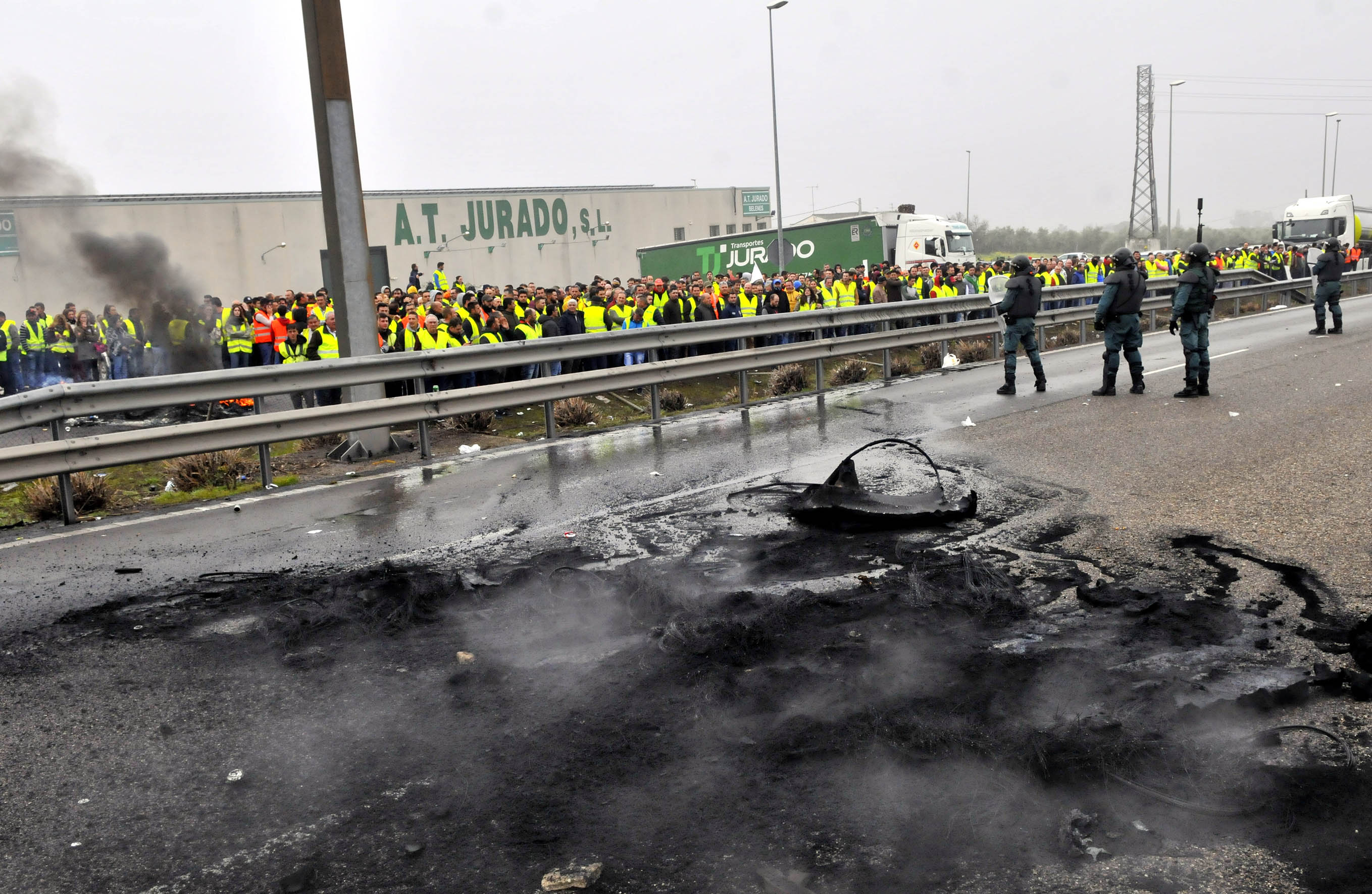 Miles de trabajadores del sector del olivar se han manifestado en toda la provincia de Jaén