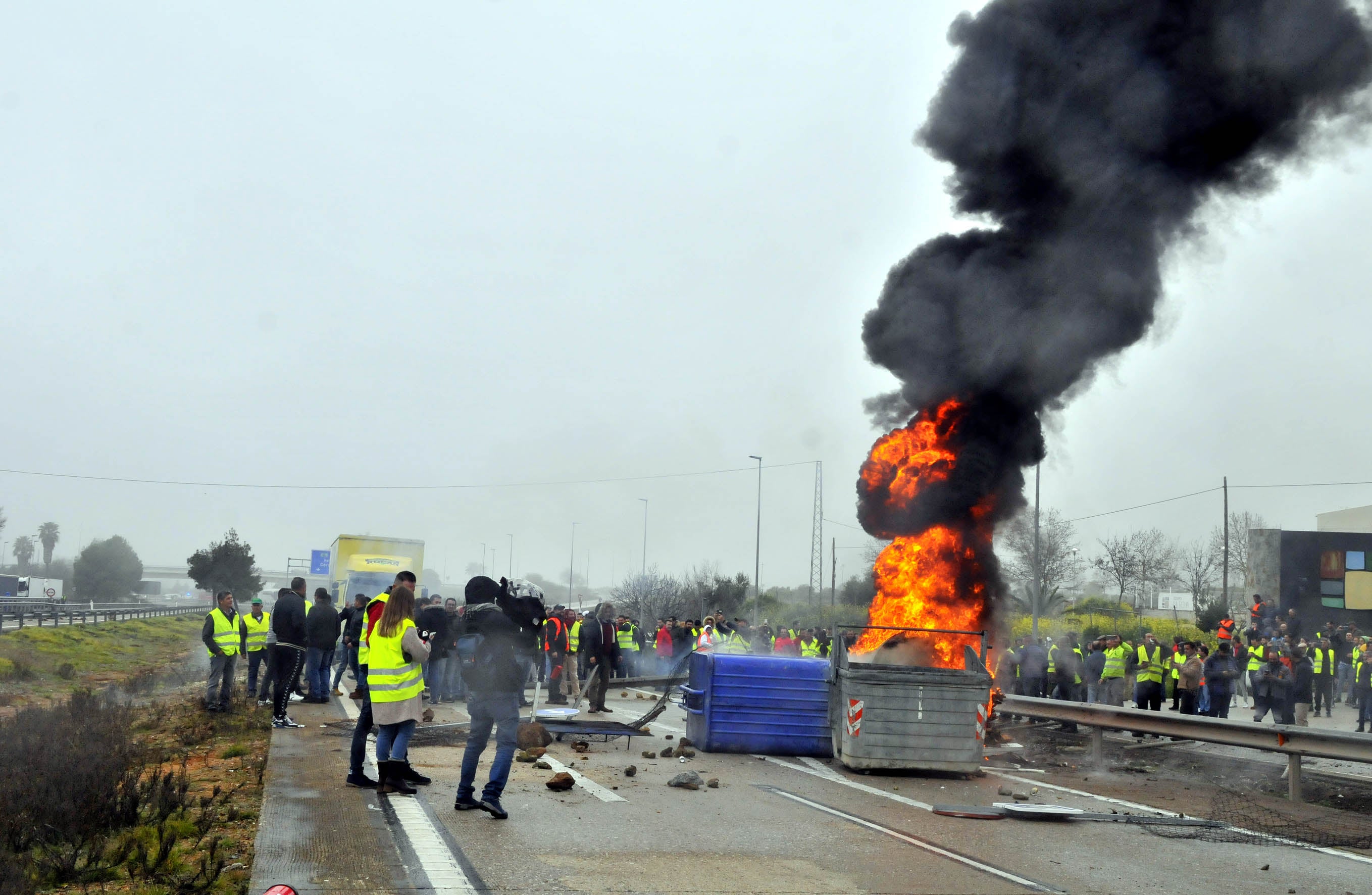 Miles de trabajadores del sector del olivar se han manifestado en toda la provincia de Jaén