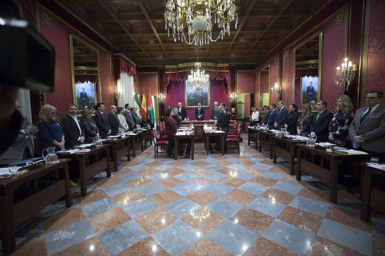 El mandatario popular ha anunciado su salida de la dirección del partido a nivel provincial en el pleno ordinario del Ayuntamiento de Granada 