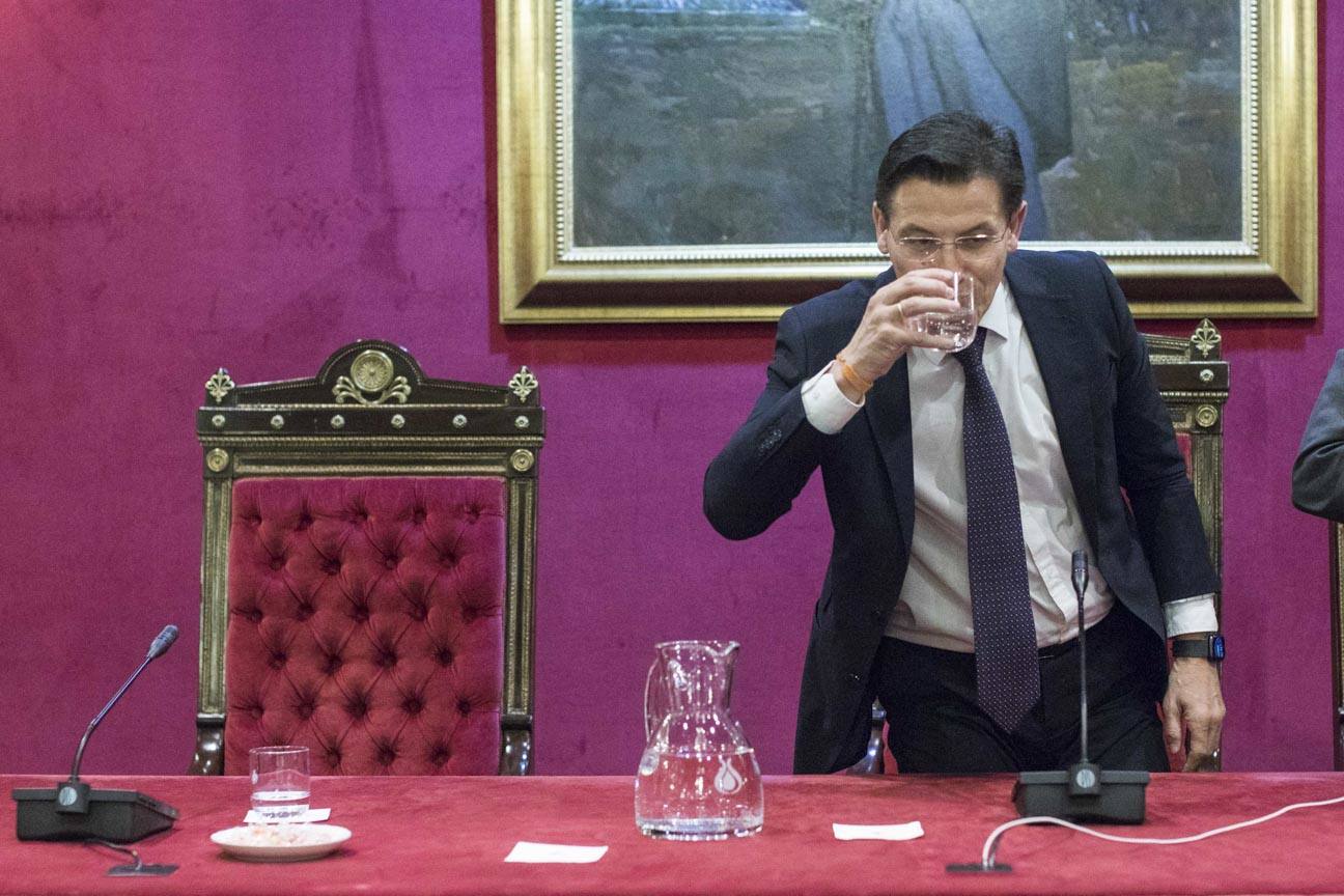 El mandatario popular ha anunciado su salida de la dirección del partido a nivel provincial en el pleno ordinario del Ayuntamiento de Granada 