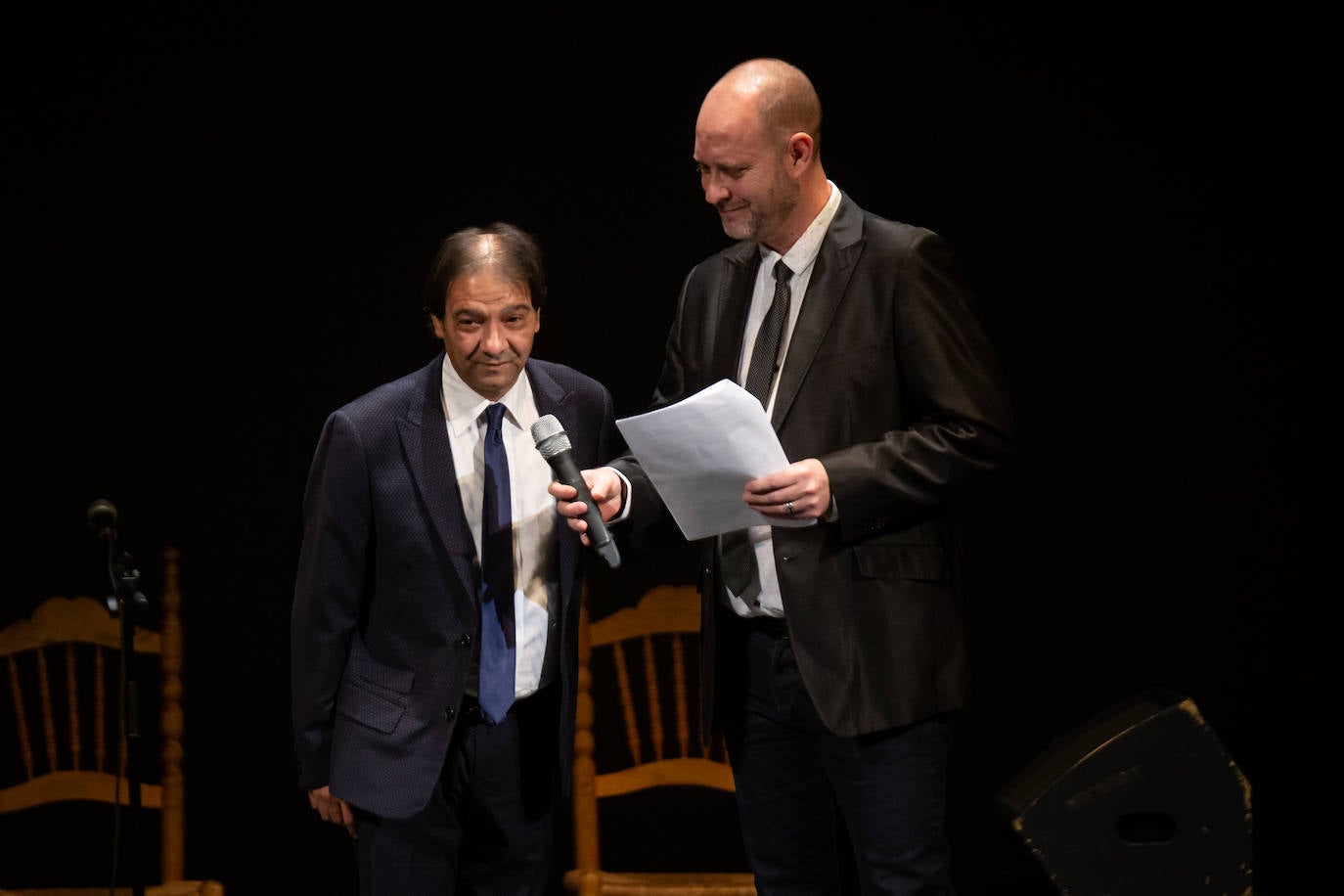 Rafael Habichuela se dirigió al público al comienzo de su homenaje.