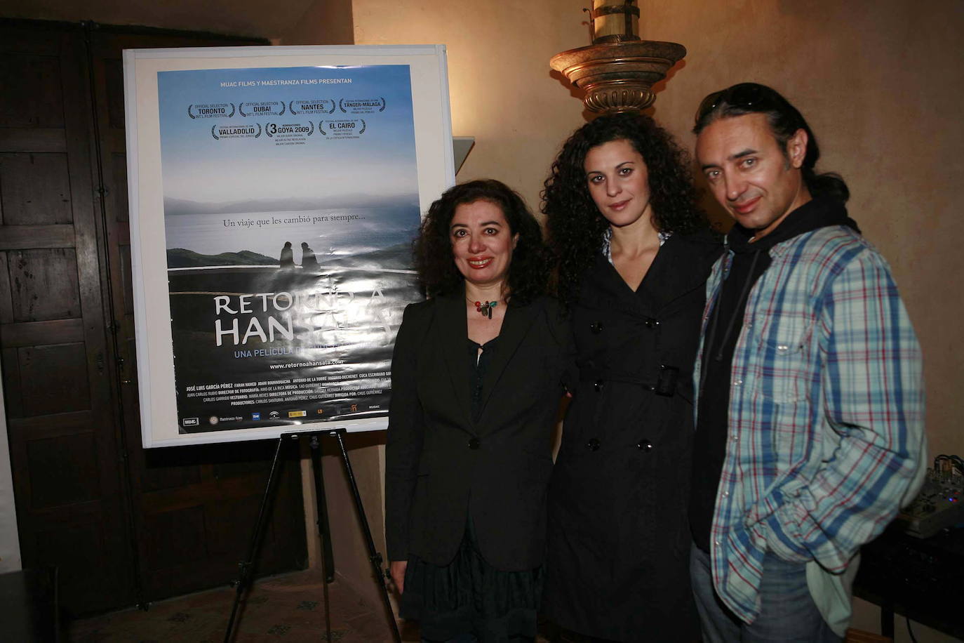 Presentación en su día de la película 'Retorno a Hansala, con la directora y los protagonistas'. 