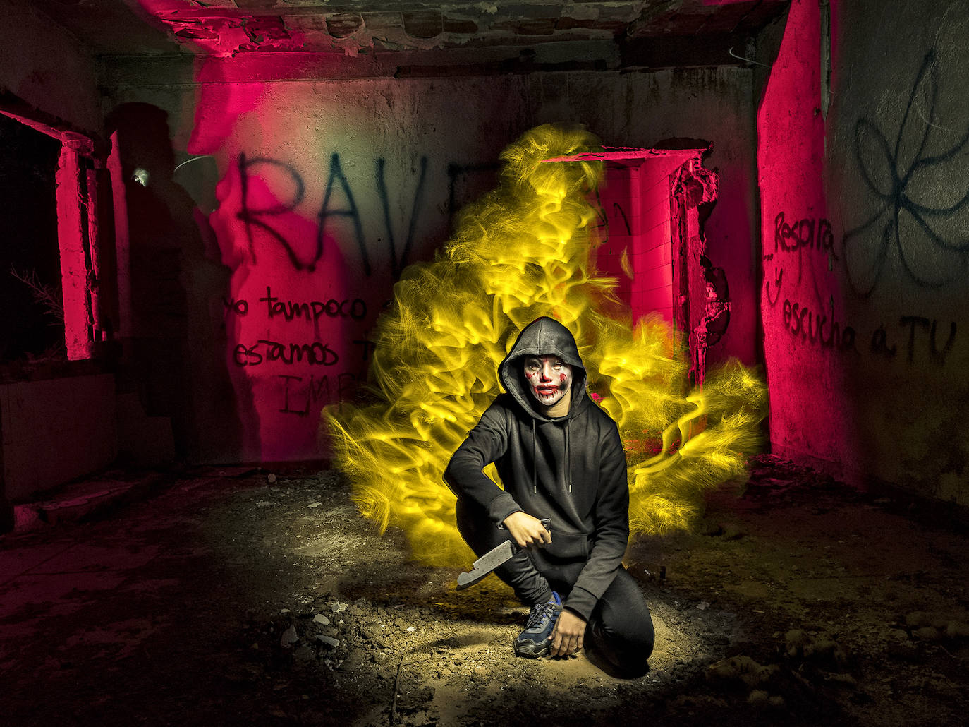 Imagen de 'light painting' hecha por Ramón Martín
