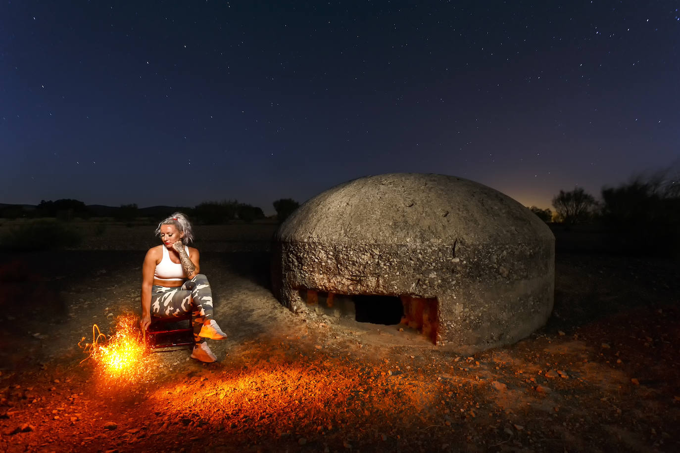 Imagen de 'light painting' hecha por Ramón Martín