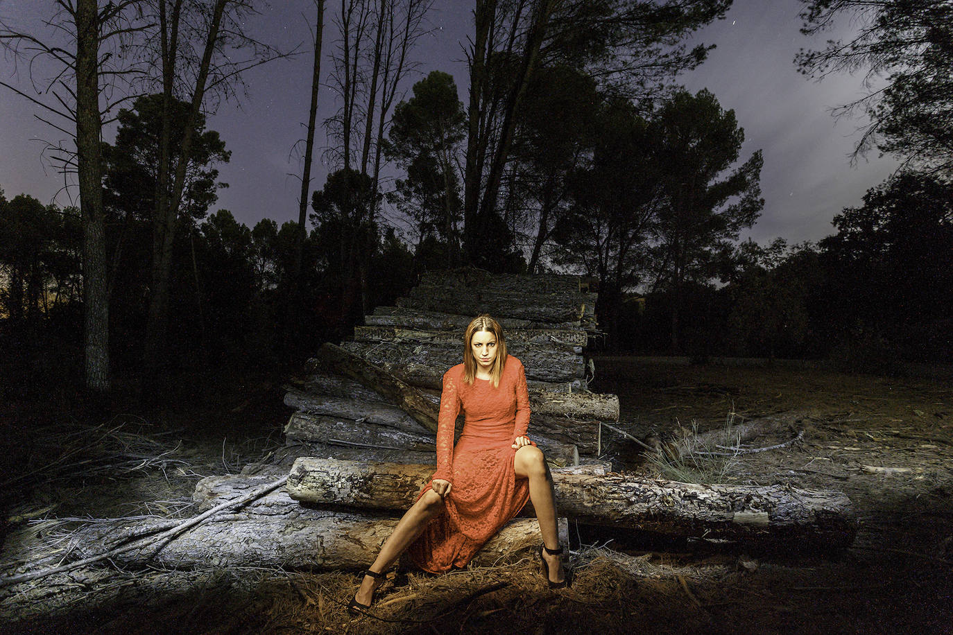 Imagen de 'light painting' hecha por Ramón Martín