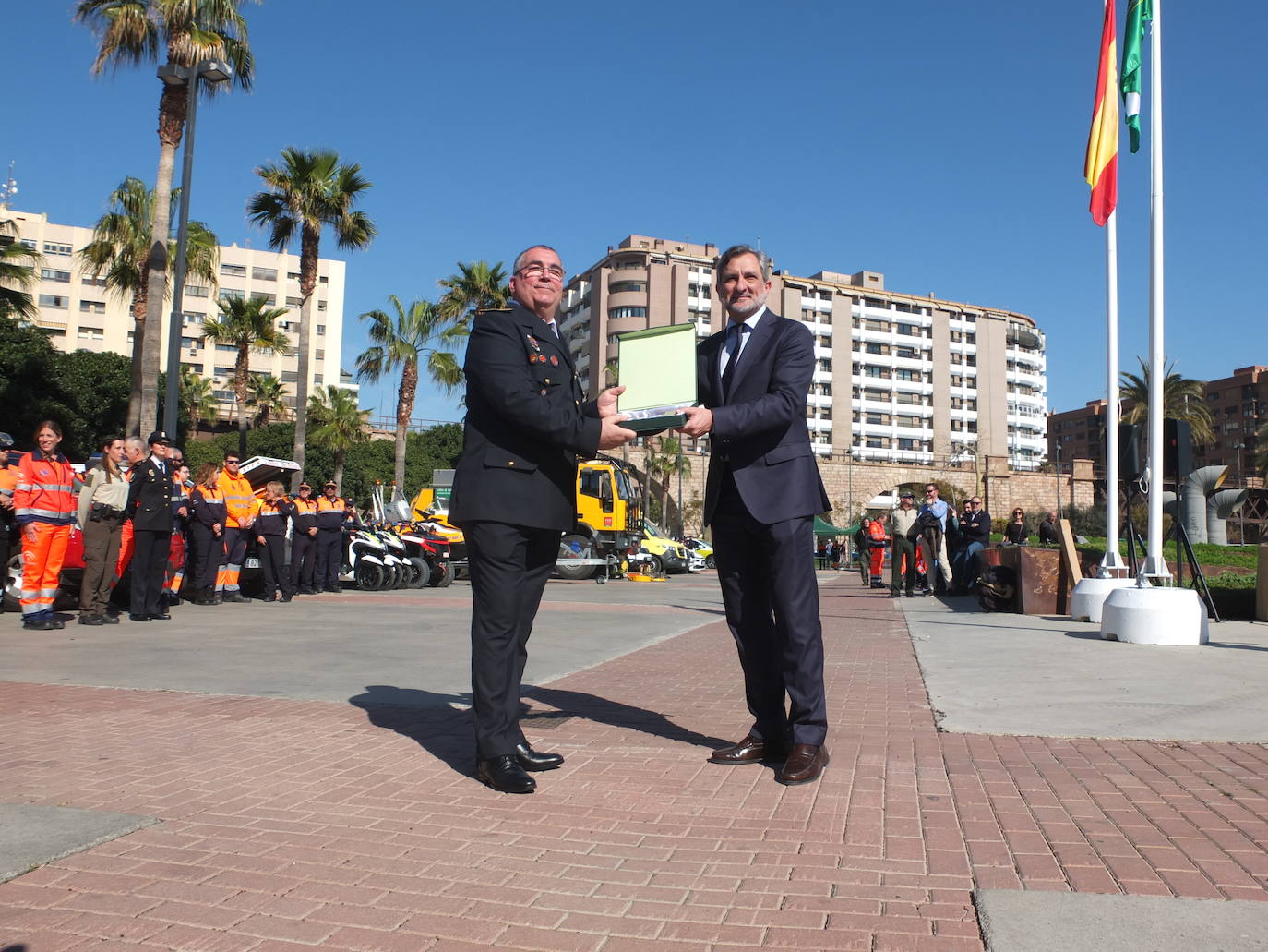 El Parque de las Almadrabillas acoge un multitudinario acto conmemorativo del Día Europeo del Servicio de Emergencias