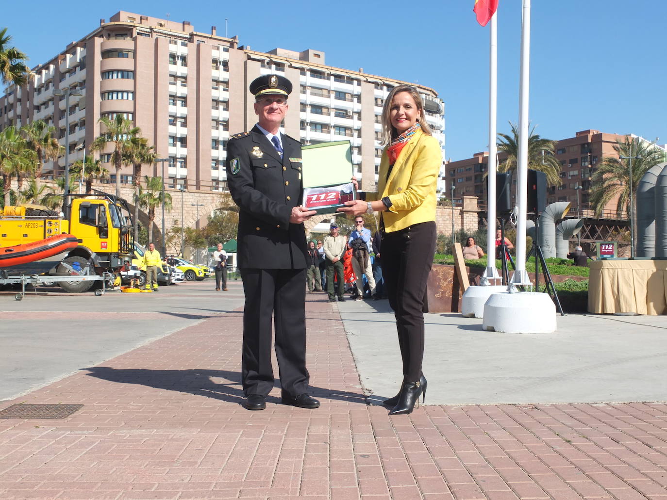 El Parque de las Almadrabillas acoge un multitudinario acto conmemorativo del Día Europeo del Servicio de Emergencias