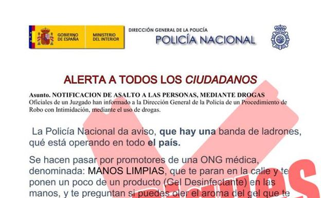 La Policía desvela la verdad tras el whatsapp de los ladrones del gel desinfectante